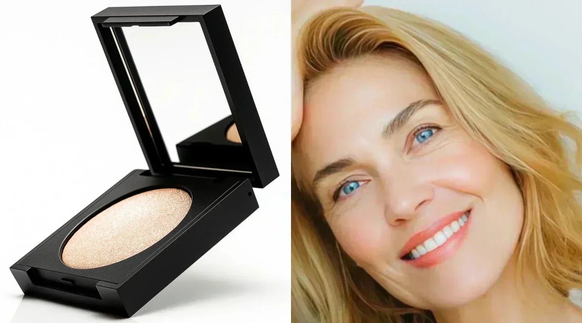 Highlighter on Mature Skin - How to use highlighter for glowy skin.