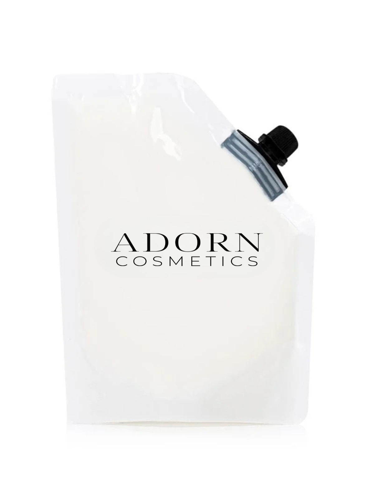 White refill pouch of Skin Recovery Face Balm with black lid and 'Adorn Cosmetics' branding on a white background