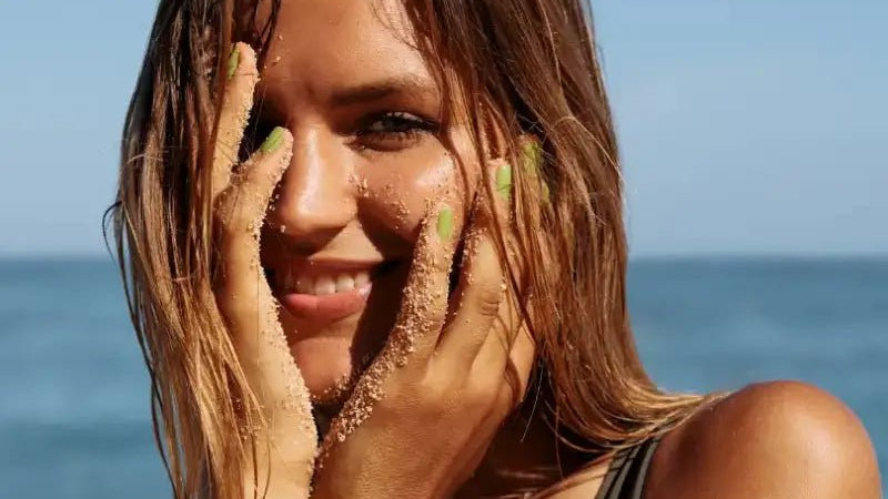 Summer skincare young model adorn cosmetics