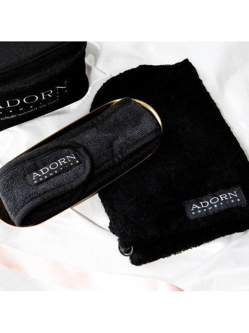 Adorn bamboo hair towel on white — sustainable bamboo bath linen