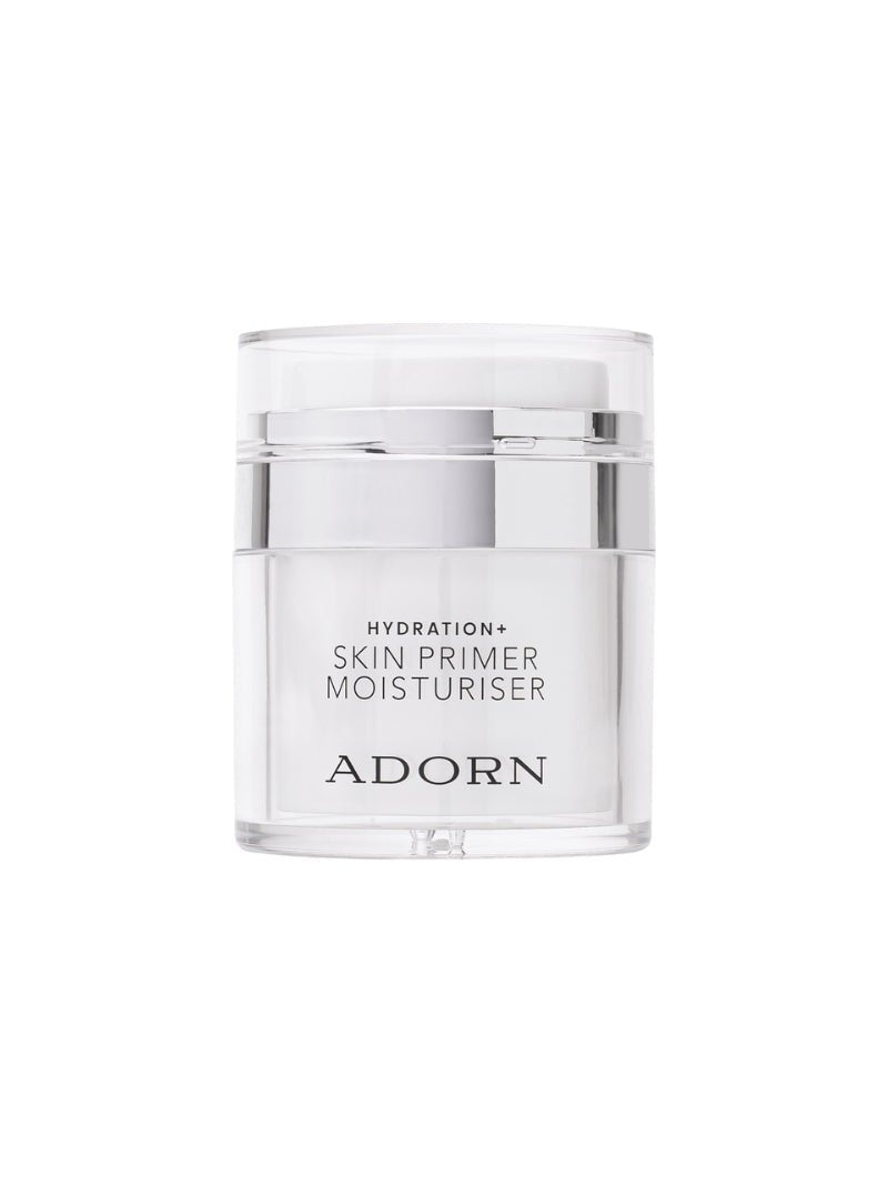 Makeup primer for mature skin jar on a white background from Adorn Cosmetics.