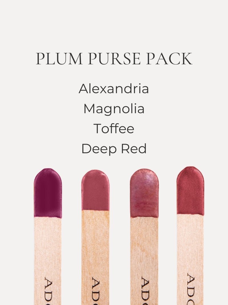 ADORN Lipstick Sample Purse Packs - Plum sample shades