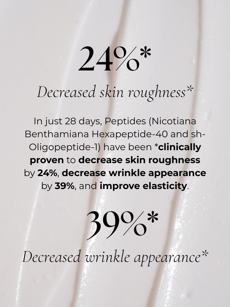 face cream with peptides, clinically proven.