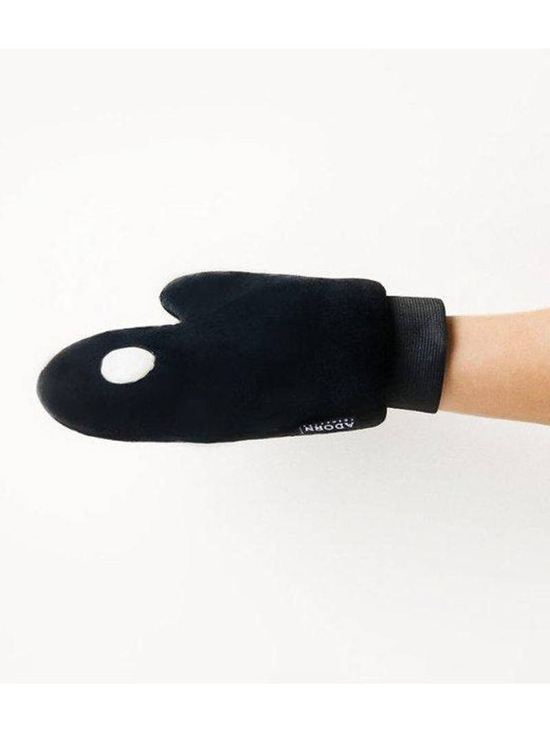 Adorn self tan mitt on white — reusable tanning application tool