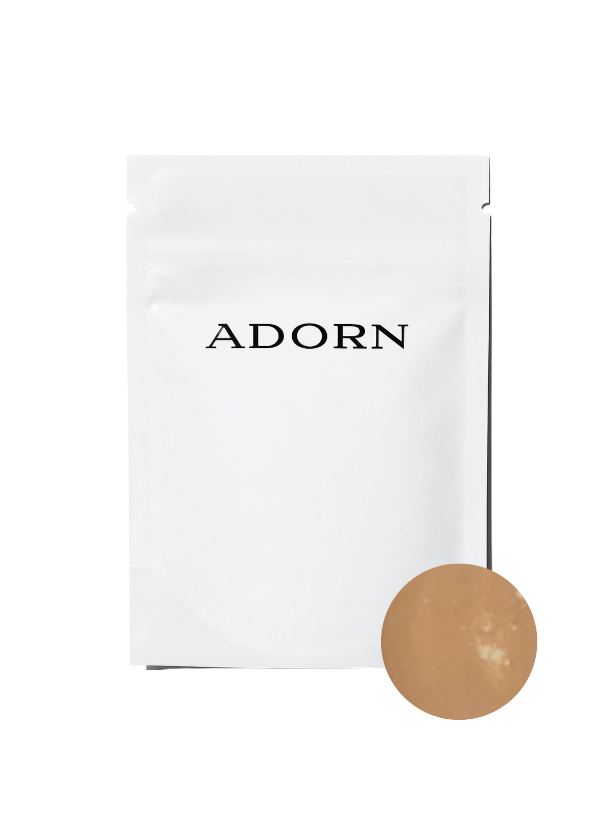 Medium Tan bb cream sample for mature skin from Adorn against white background.