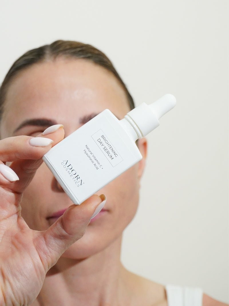 Best vitamin c serum for over 50, in a woman's hand.