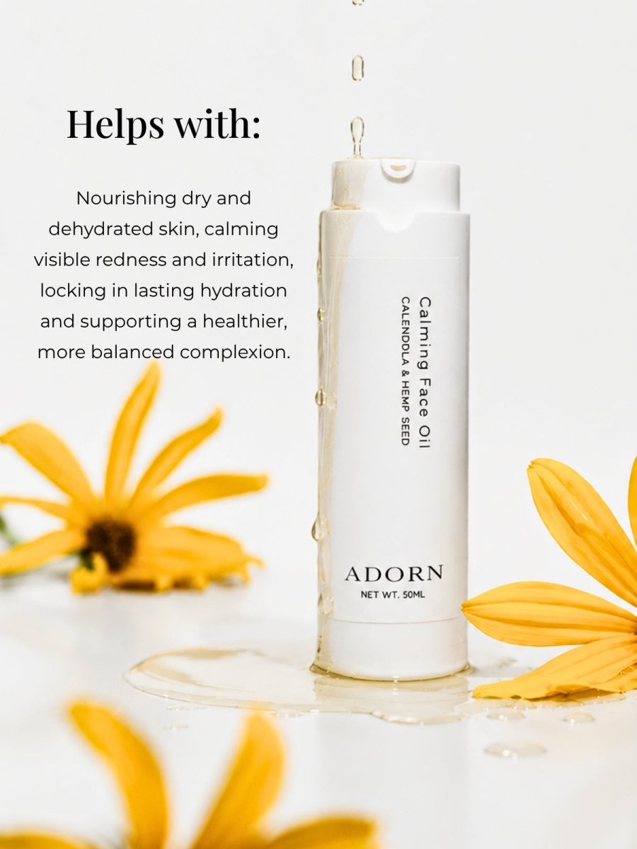 Calming Calendula Face Oil | Sensitive Skin Facial Oil - Adorn Cosmetics