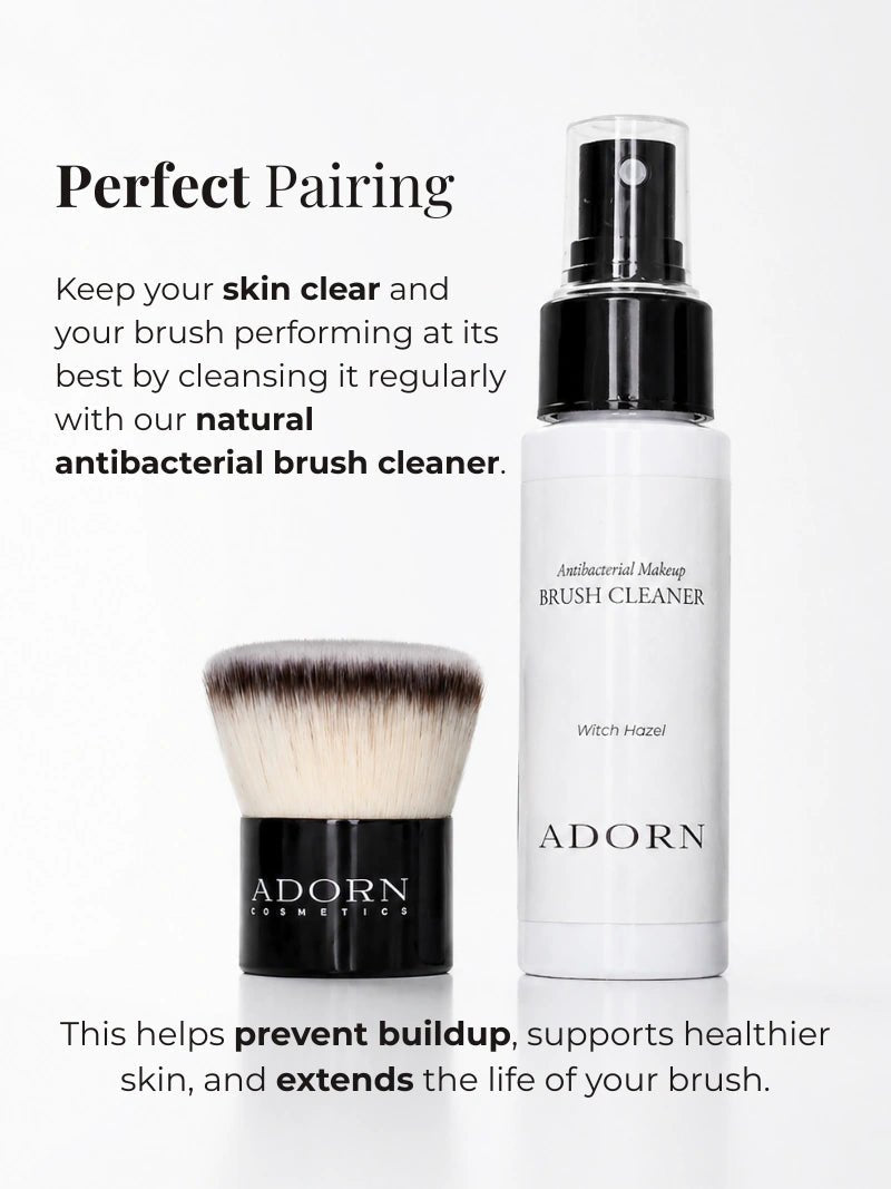 Best foundation brush with natural brush cleaner — Adorn vegan kabuki
