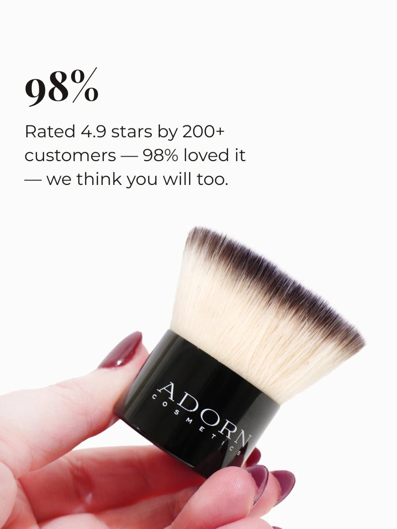 Foundation kabuki review — Adorn cruelty-free vegan brush