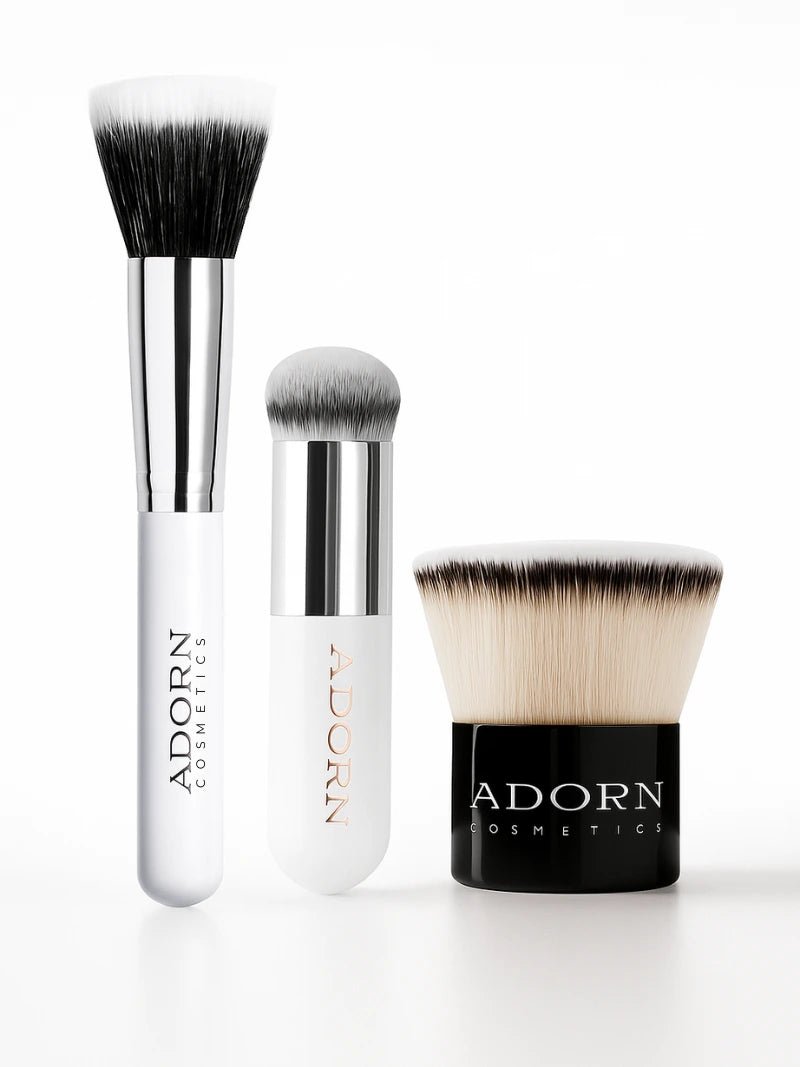 Liquid, Cream + Powder | Mineral Makeup Brush Set - Tools & Brushes