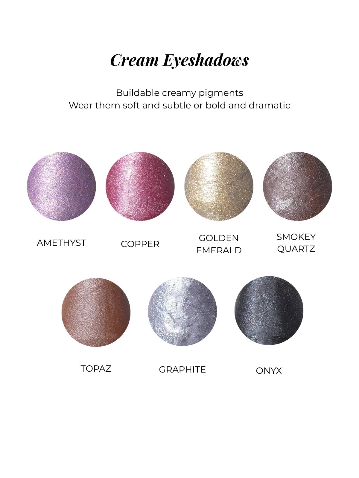 Cream eyeshadow for mature women — refillable palette with buildable colour