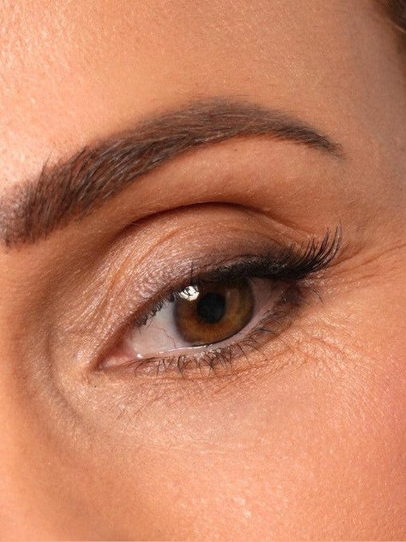 Woman's eyebrow close-up of the best eyebrow powder.