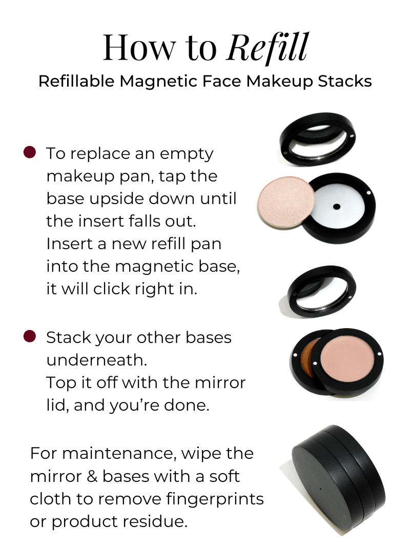 Refillable Magnetic Face Makeup Stacks - Blush