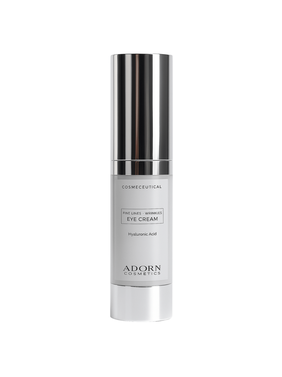 best hydrating eye cream bottle labeled 'Adorn' on a white background