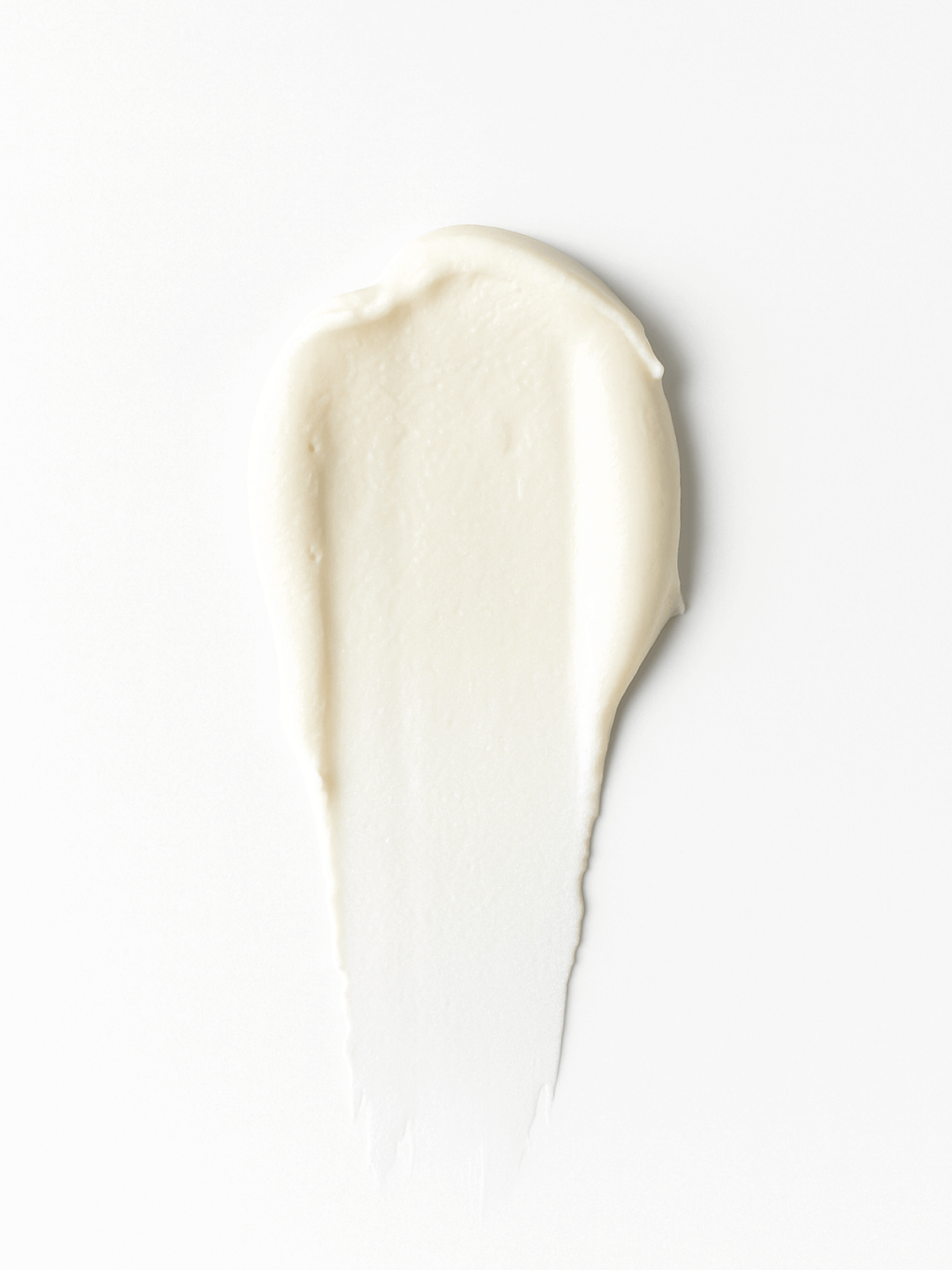 White cream swatch on a light gray background