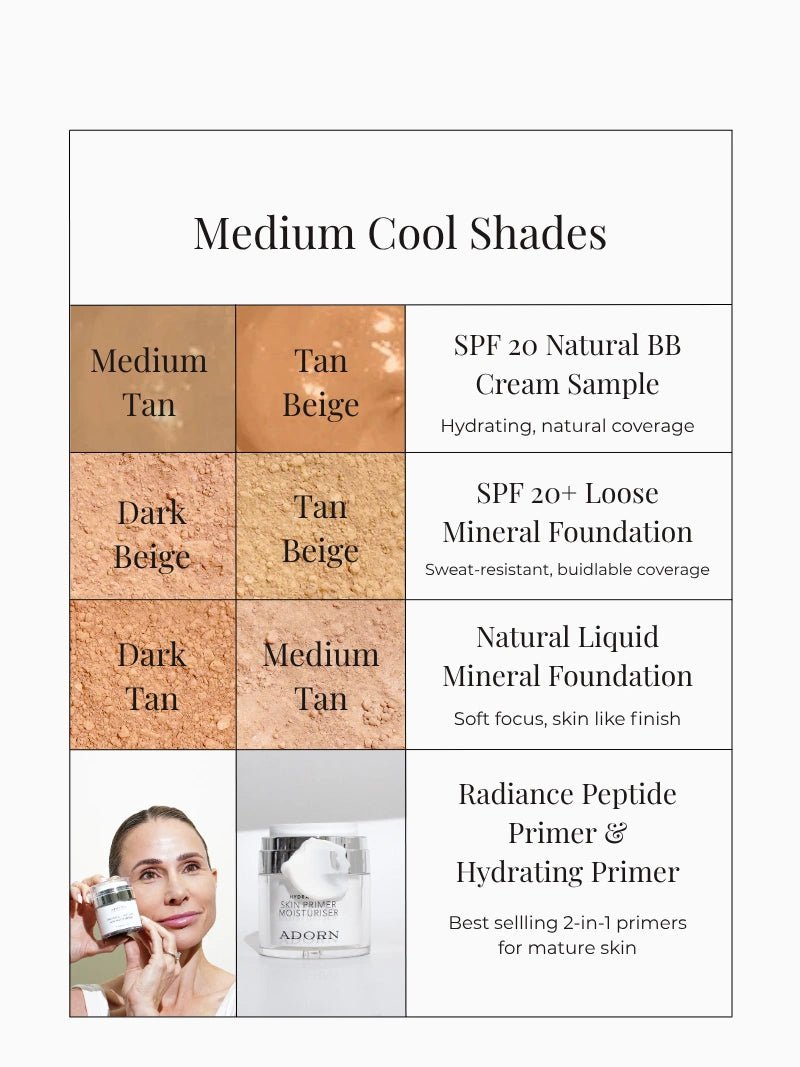 Foundation Sample Set | 8 Shades for $10 | Find Your Match Foundation - Adorn Cosmetics