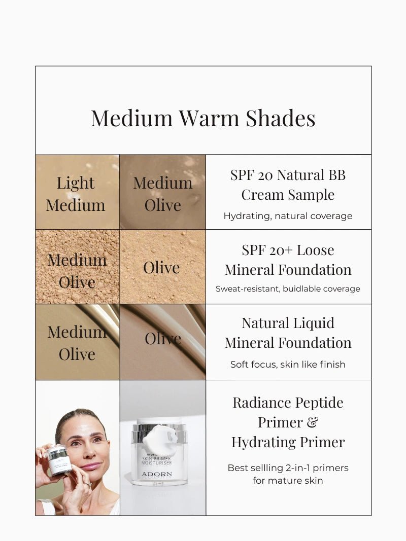 Foundation Sample Set | 8 Shades for $10 | Find Your Match Foundation - Adorn Cosmetics