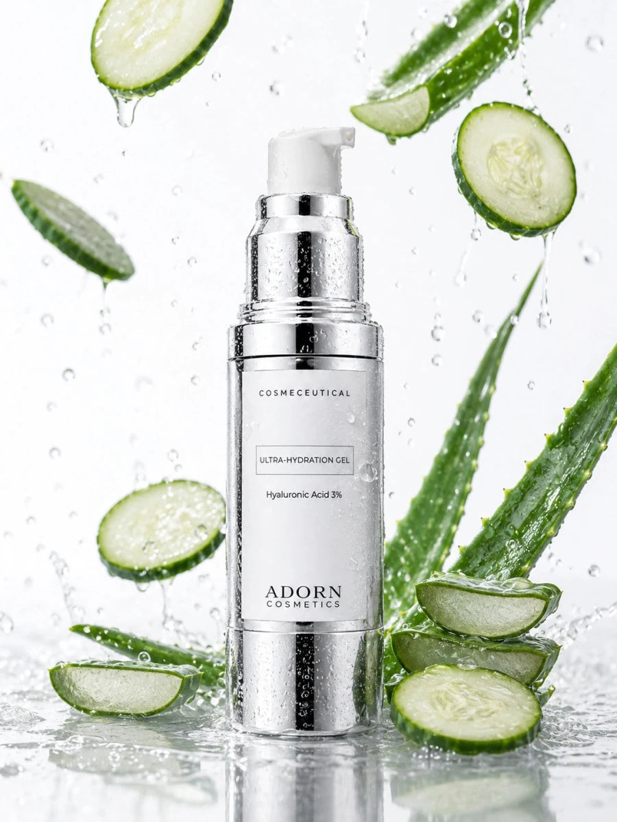 Hyaluronic Acid 3% Dermal Repair Face Gel Serum - Adorn Cosmetics