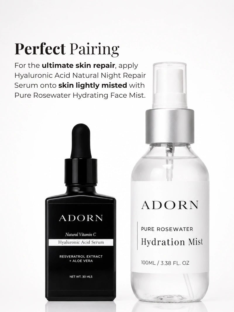 Hyaluronic Acid Natural Night Repair Serum Serum - Adorn Cosmetics