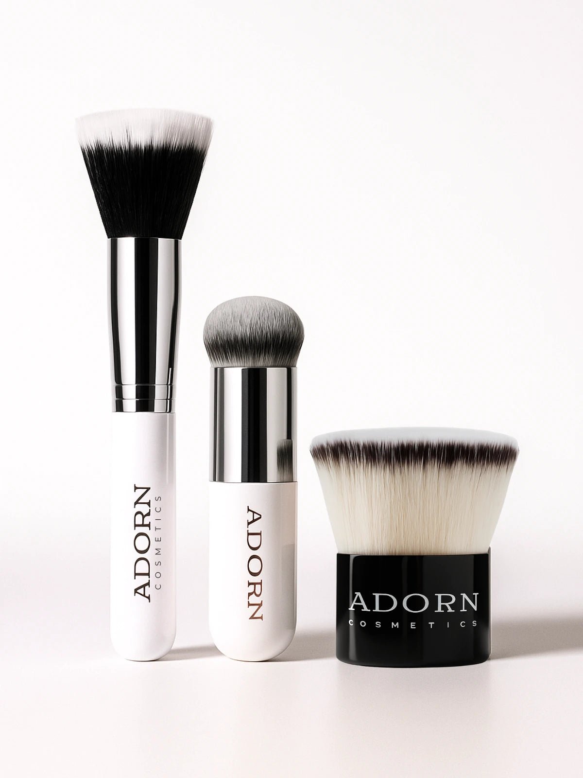Liquid, Cream + Powder | Mineral Makeup Brush Set - Tools & Brushes