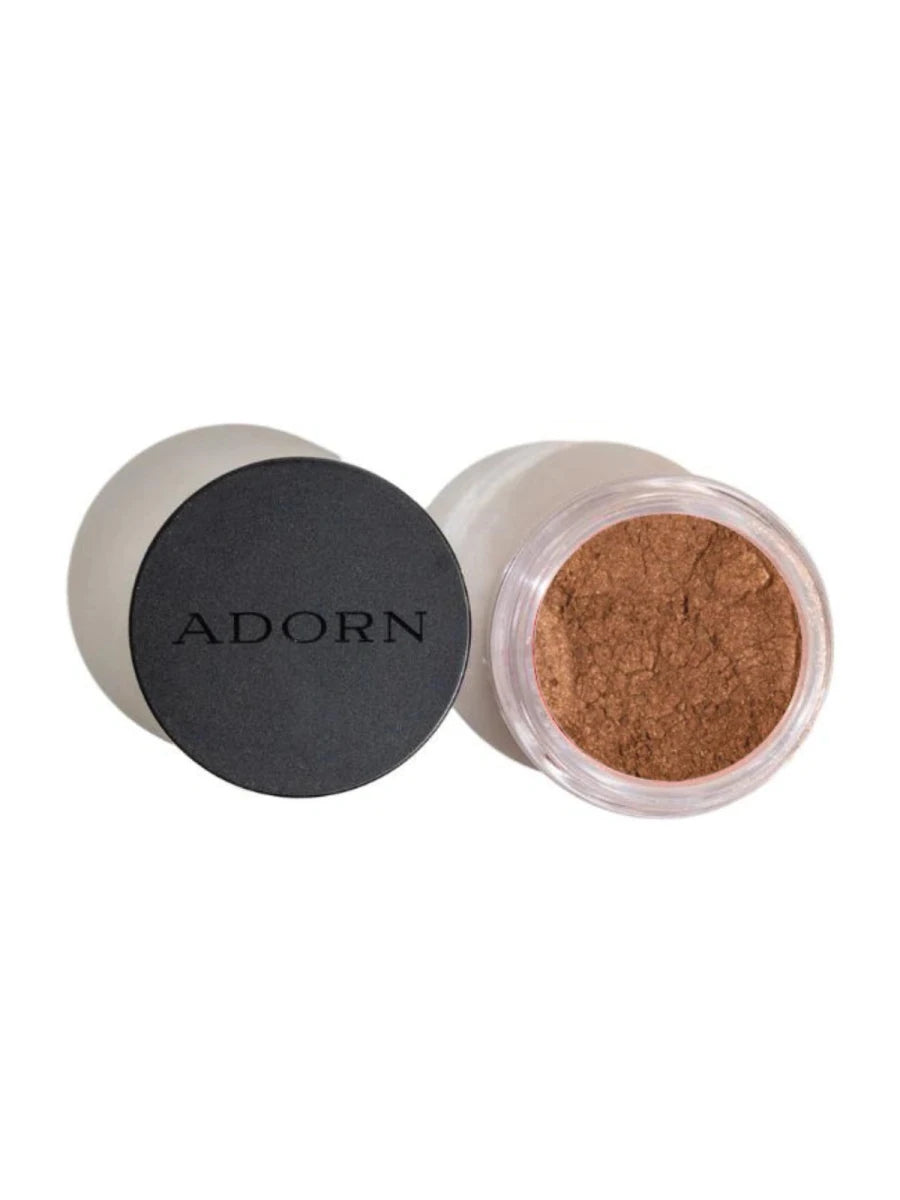 Open container of summer bronze powder — Adorn seasonal mineral bronzer