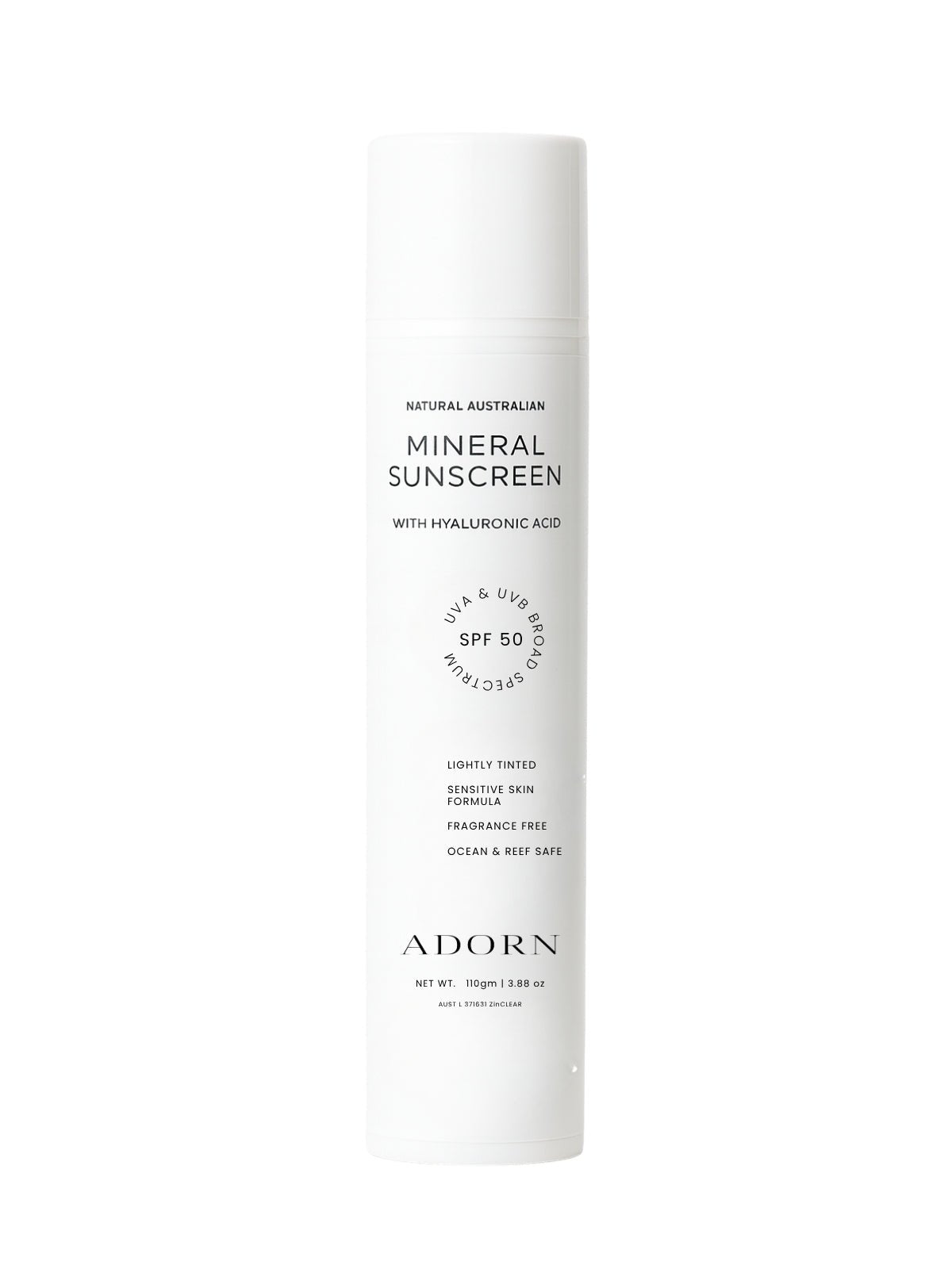 ADORN Mineral SPF 50+ Face Sunscreen | 25% Non - Nano Zinc - Adorn Cosmetics