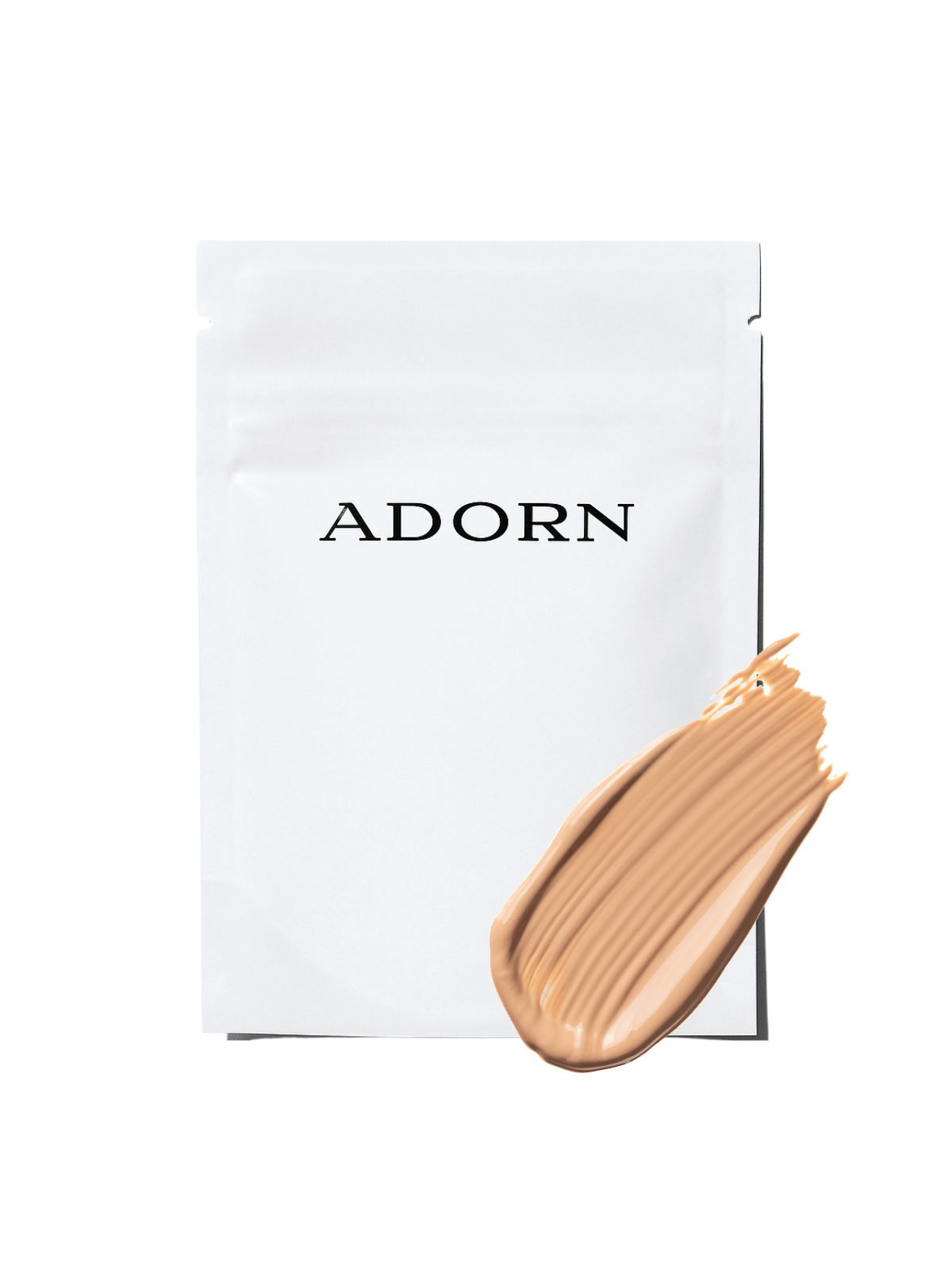 Natural liquid foundation sample for mature skin — try Adorn before full size