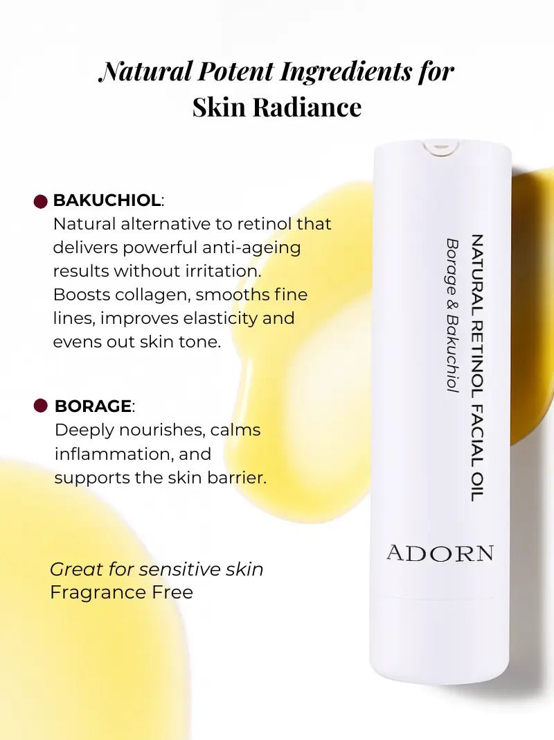 Natural Retinol Borage Bakuchiol Oil - Facial Oil
