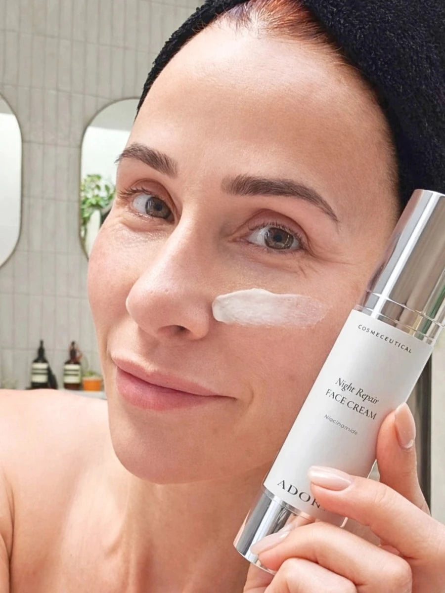 Niacinamide 10% Night Cream | Refillable Moisturiser & Eye Cream - Adorn Cosmetics