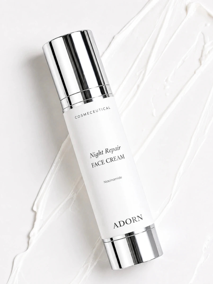 Niacinamide 10% Night Cream | Refillable Moisturiser & Eye Cream - Adorn Cosmetics