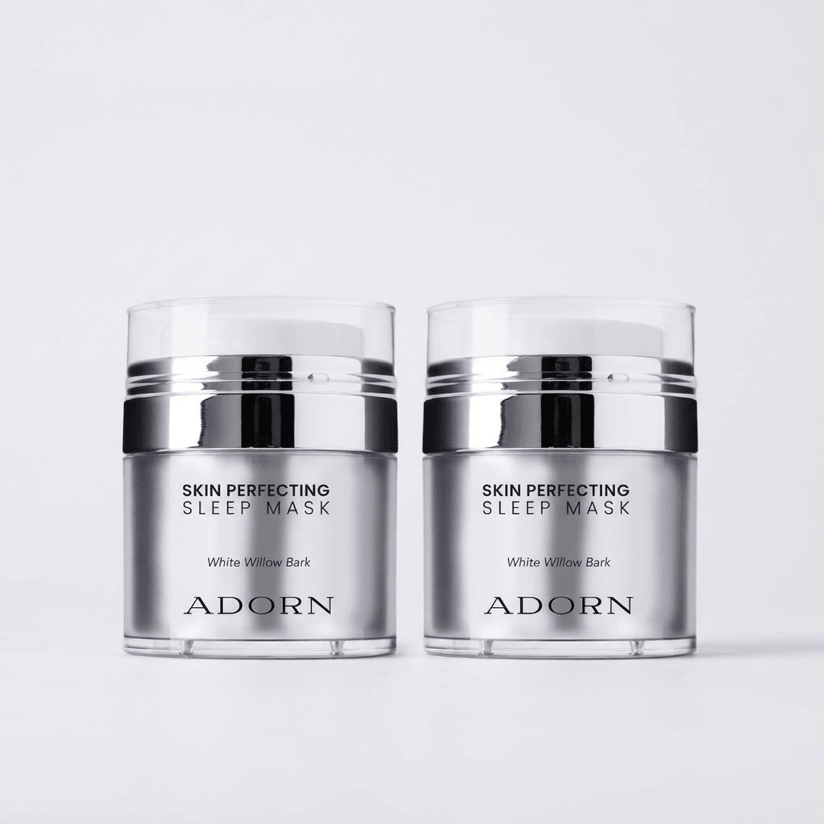 Two Adorn Overnight Repair Gel Mask jars in the pre-order bundle