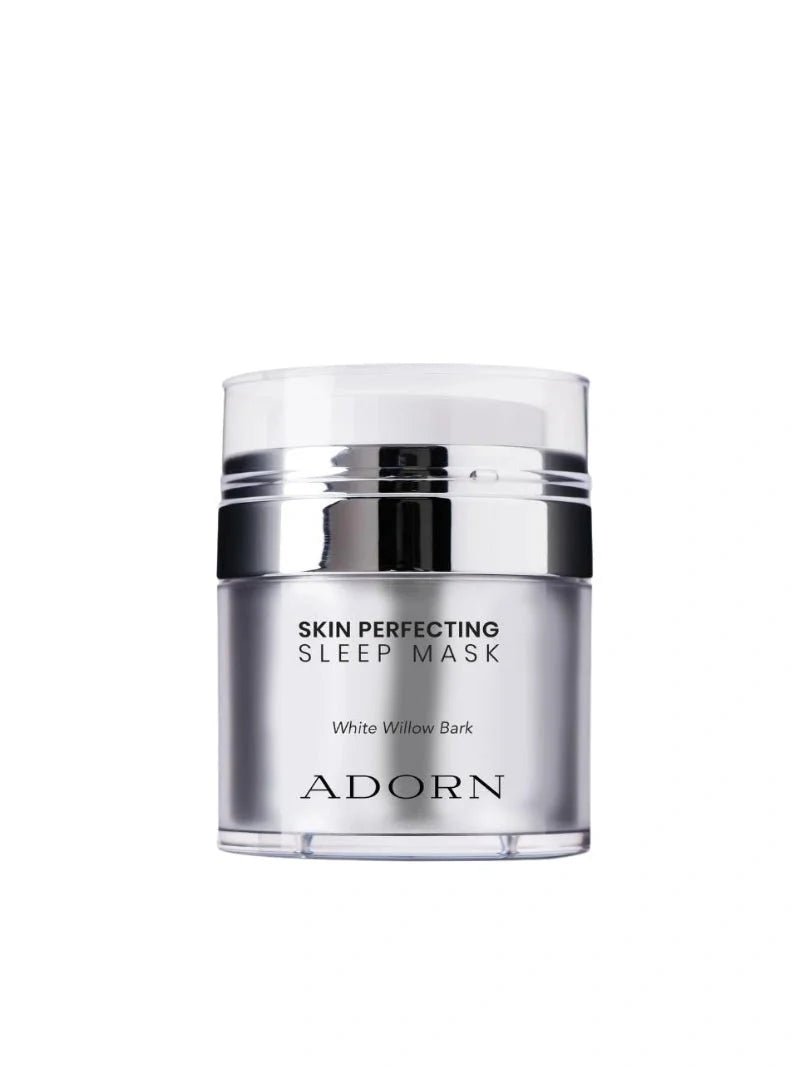 Adorn Overnight Repair Gel Mask in a silver-lidded jar