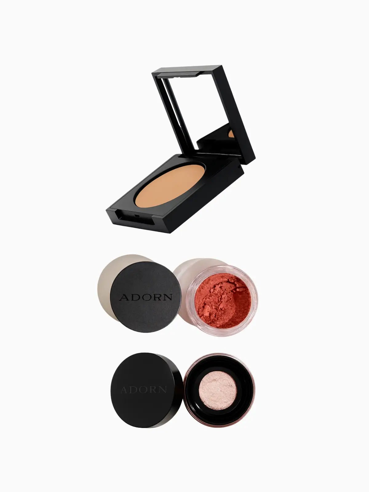 Pressed Powder Contour + Mineral Highlighter + Blush Set - 
