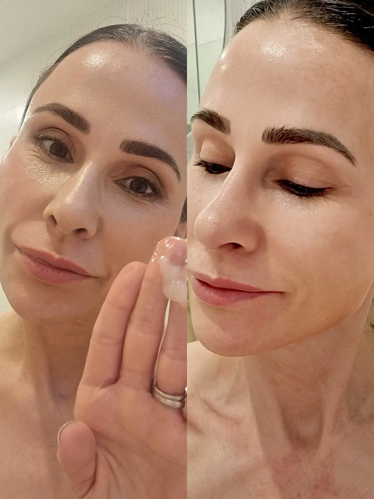 Before and after makeup removing balm