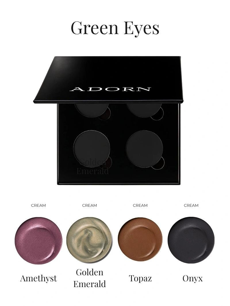 Adorn mineral eyeshadow in Green Eyes — gentle colour for sensitive eyes