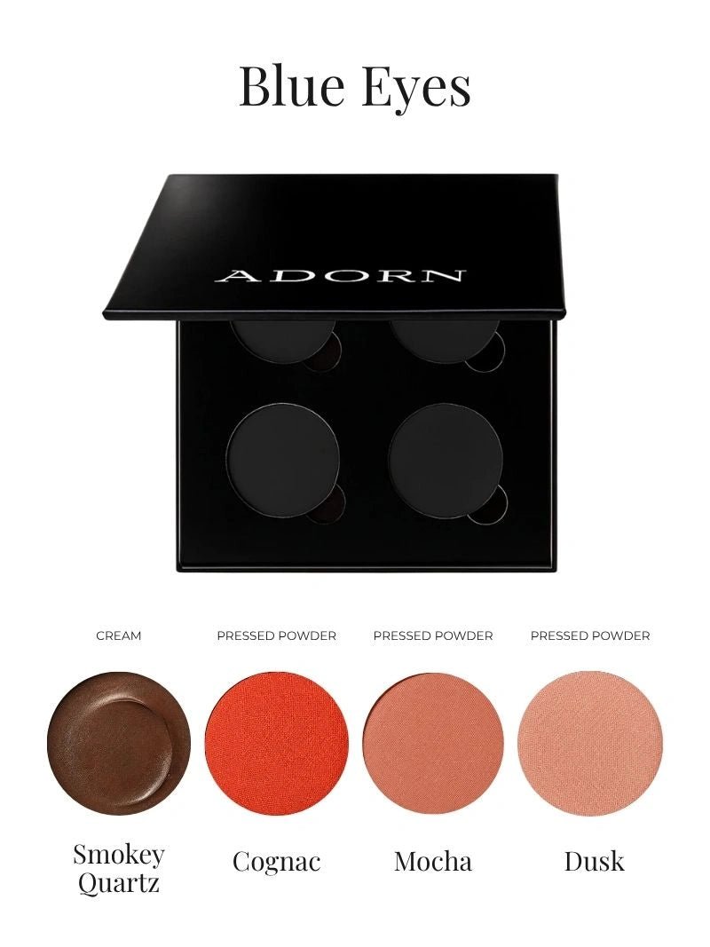 Adorn mineral eyeshadow in Blue Eyes — gentle colour for sensitive eyes